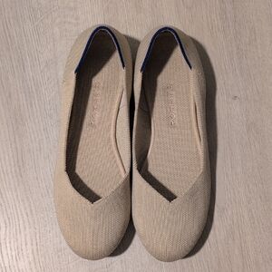 Rothy's The Flat Ecru Tan 8.5 Women's Shoe